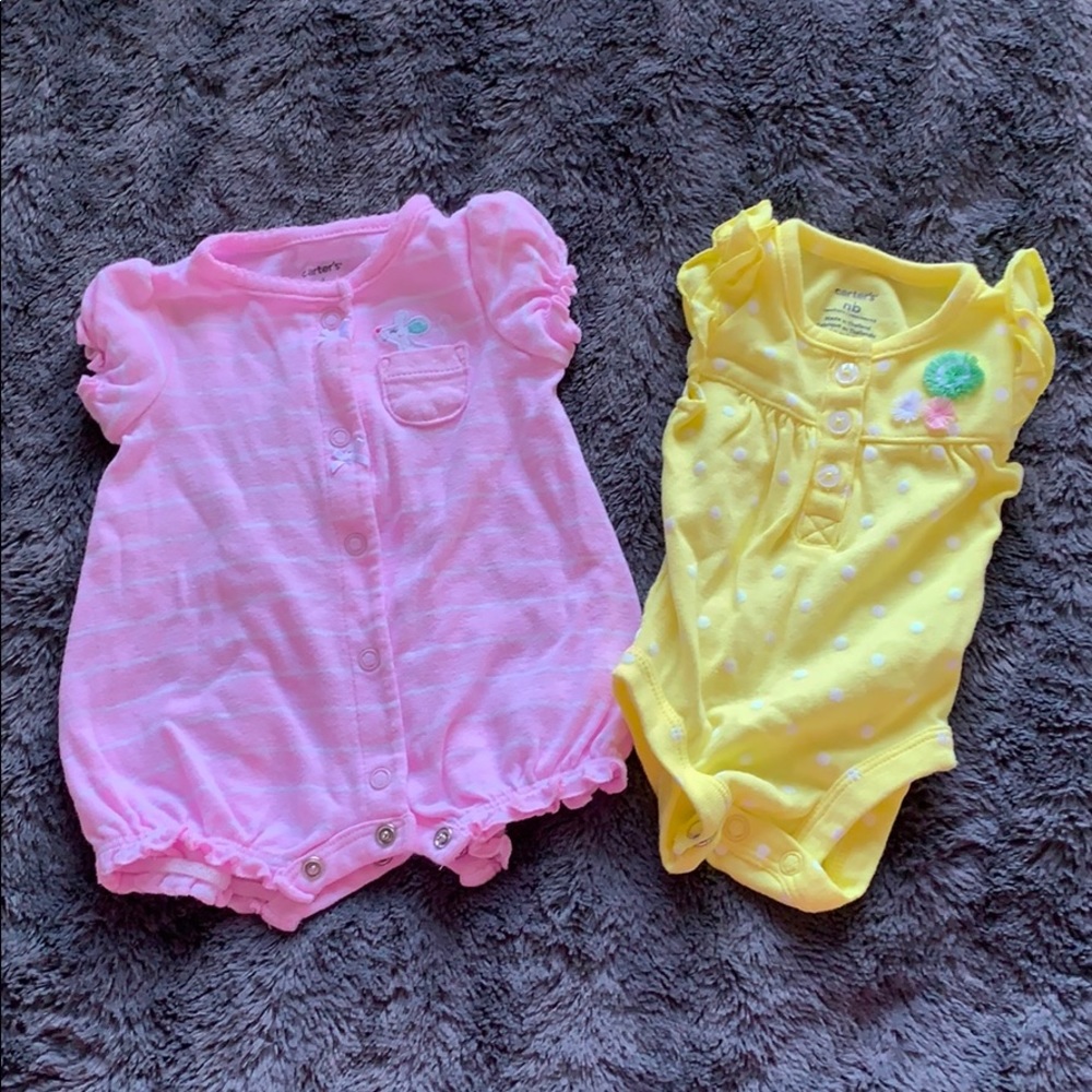 Baby romper and one piece like new-